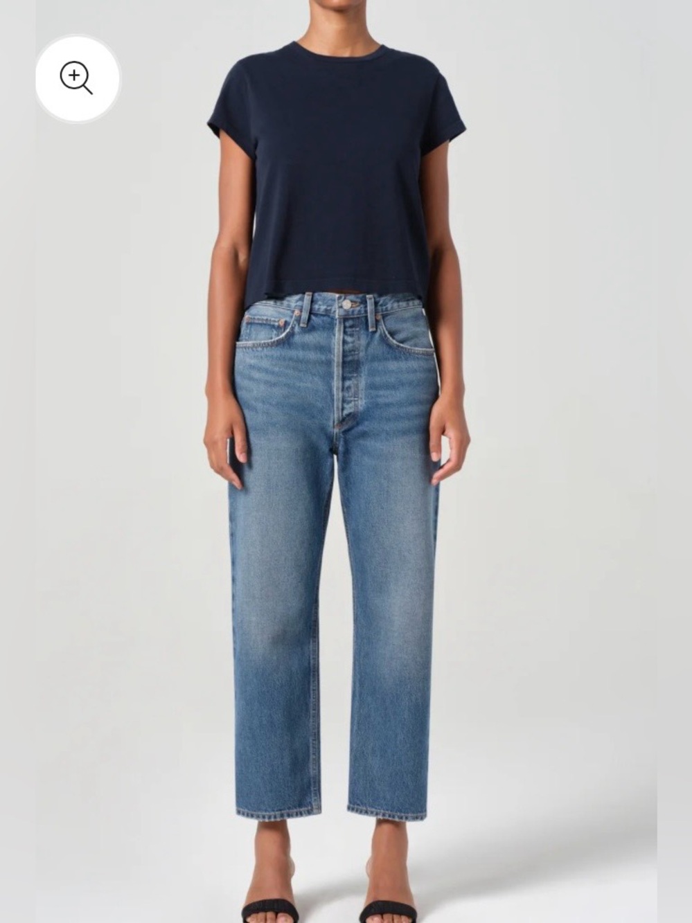 AGOLDE 90s Crop Mid Rise Straight Jeans size 25